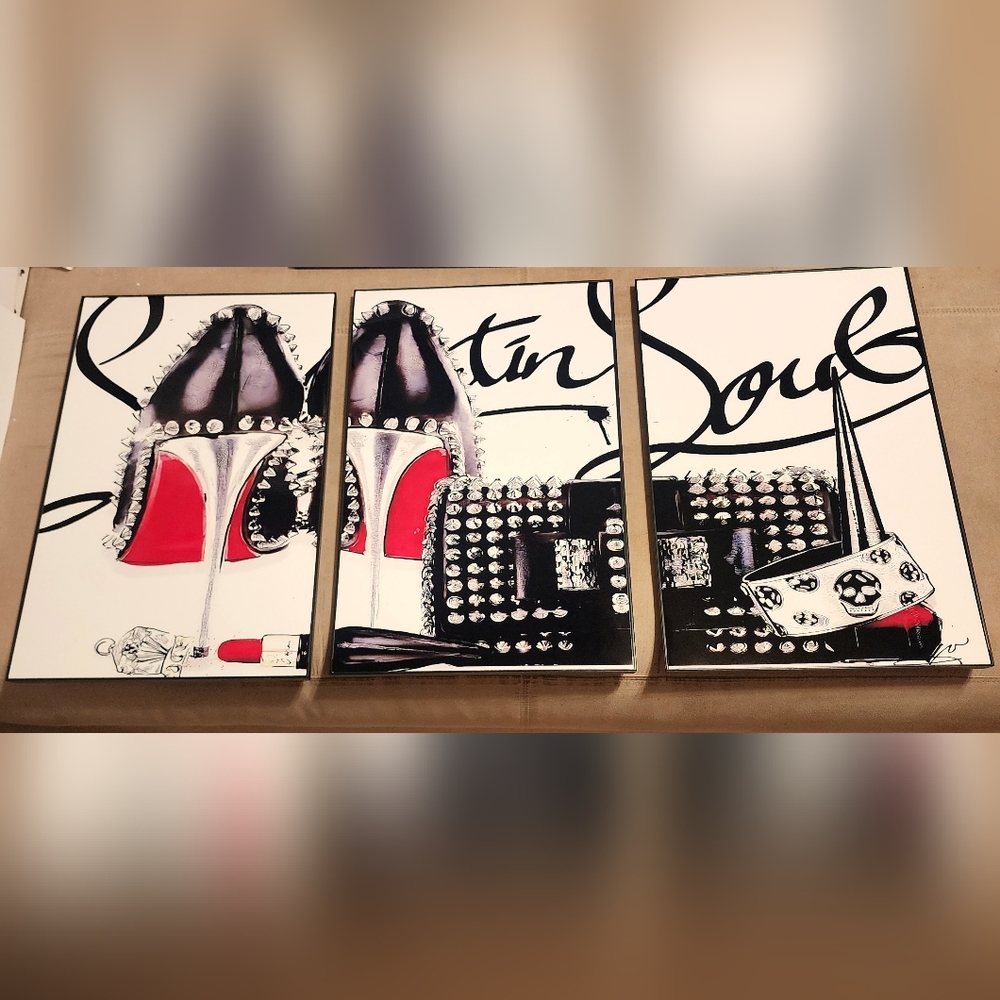 Luxury three-piece 11"×17" each piece Framed Wall Art